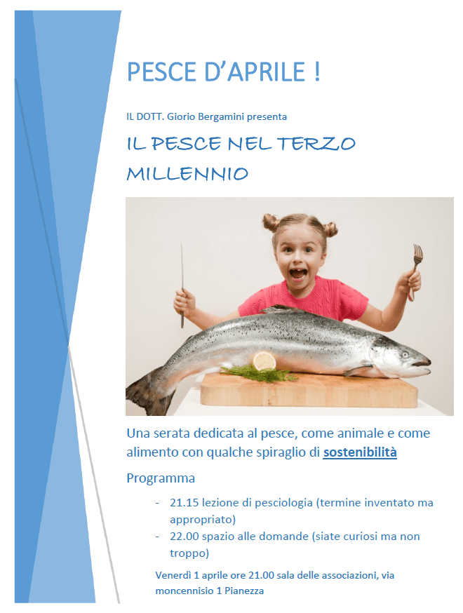 Una serata dedicata al pesce