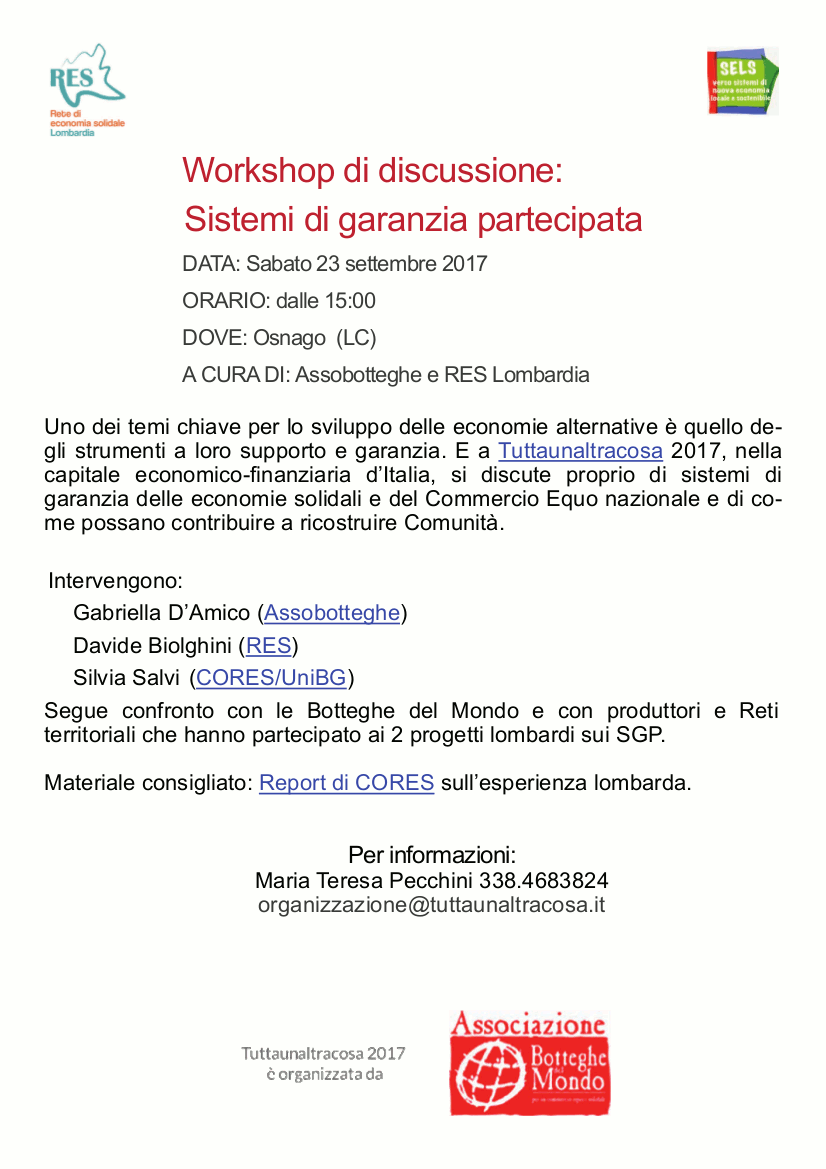 Sistemi di Garanzia Partecipata a Tuttaunaltracosa