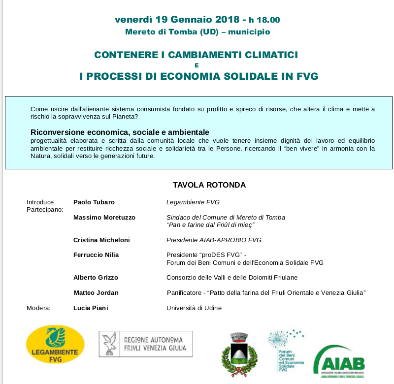 Cambiamenti climatici ed economia solidale