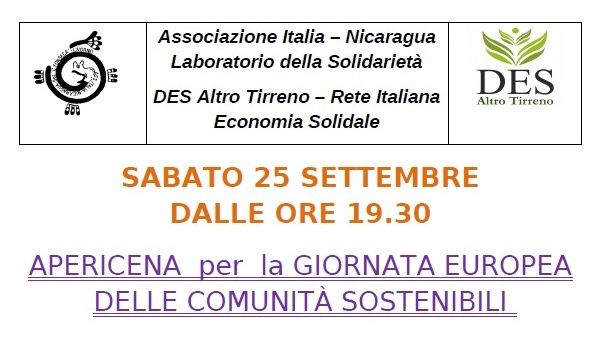 Apericena per le comunità sostenibili