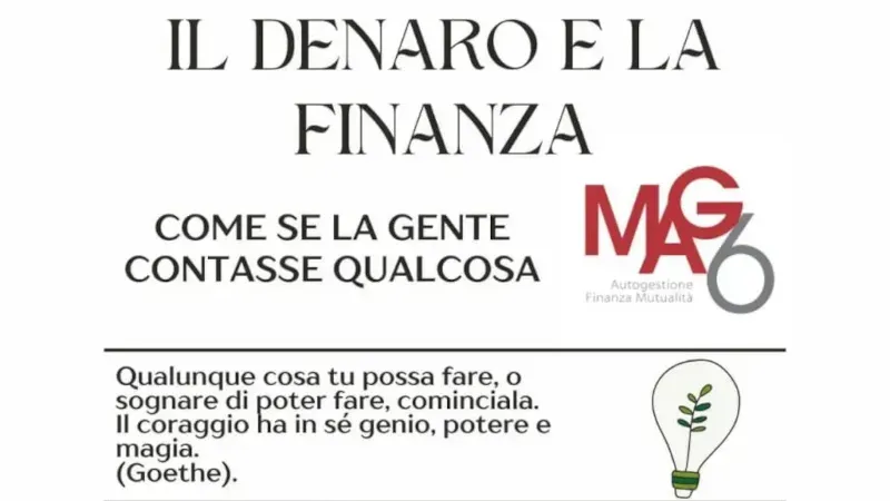 Il denaro e la finanza - come se la gente contasse qualcosa