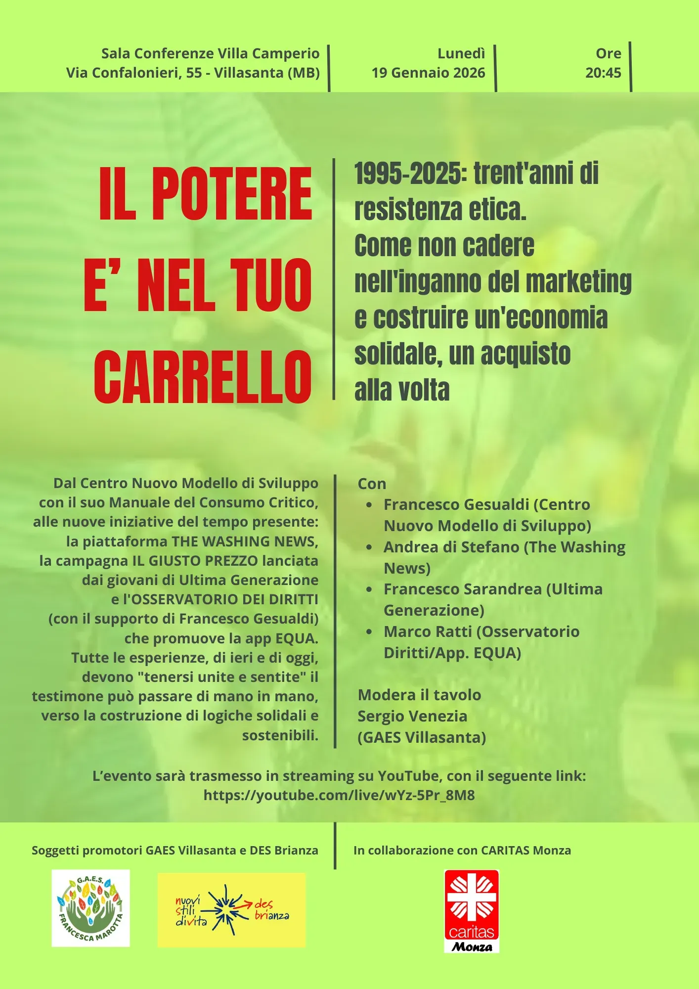 Il potere è nel tuo carrello