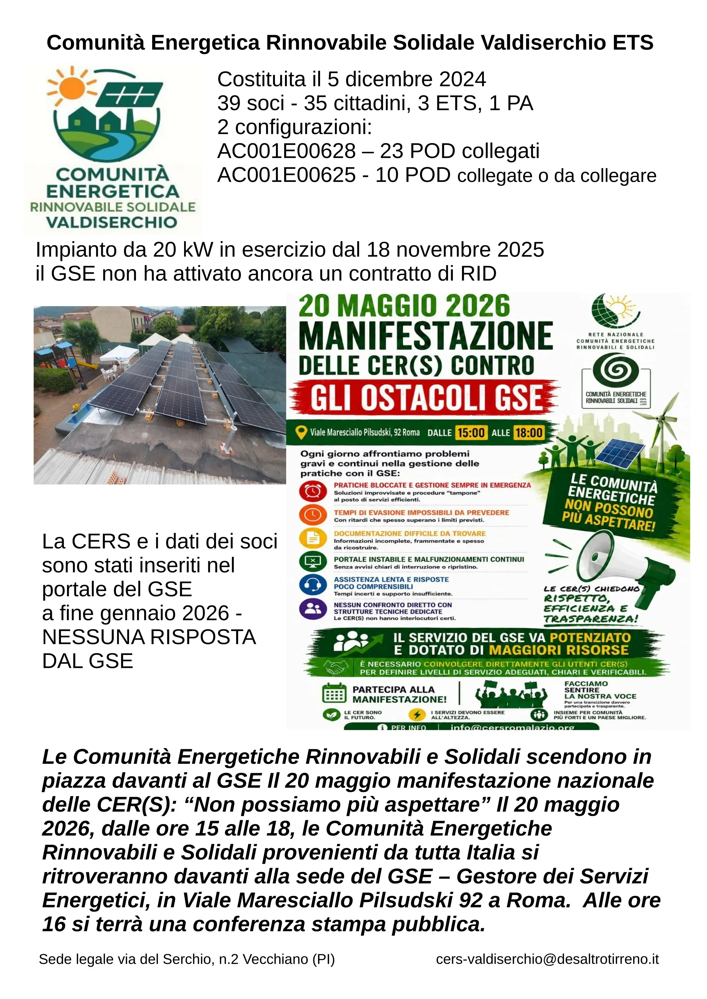 Manifestazione CERS