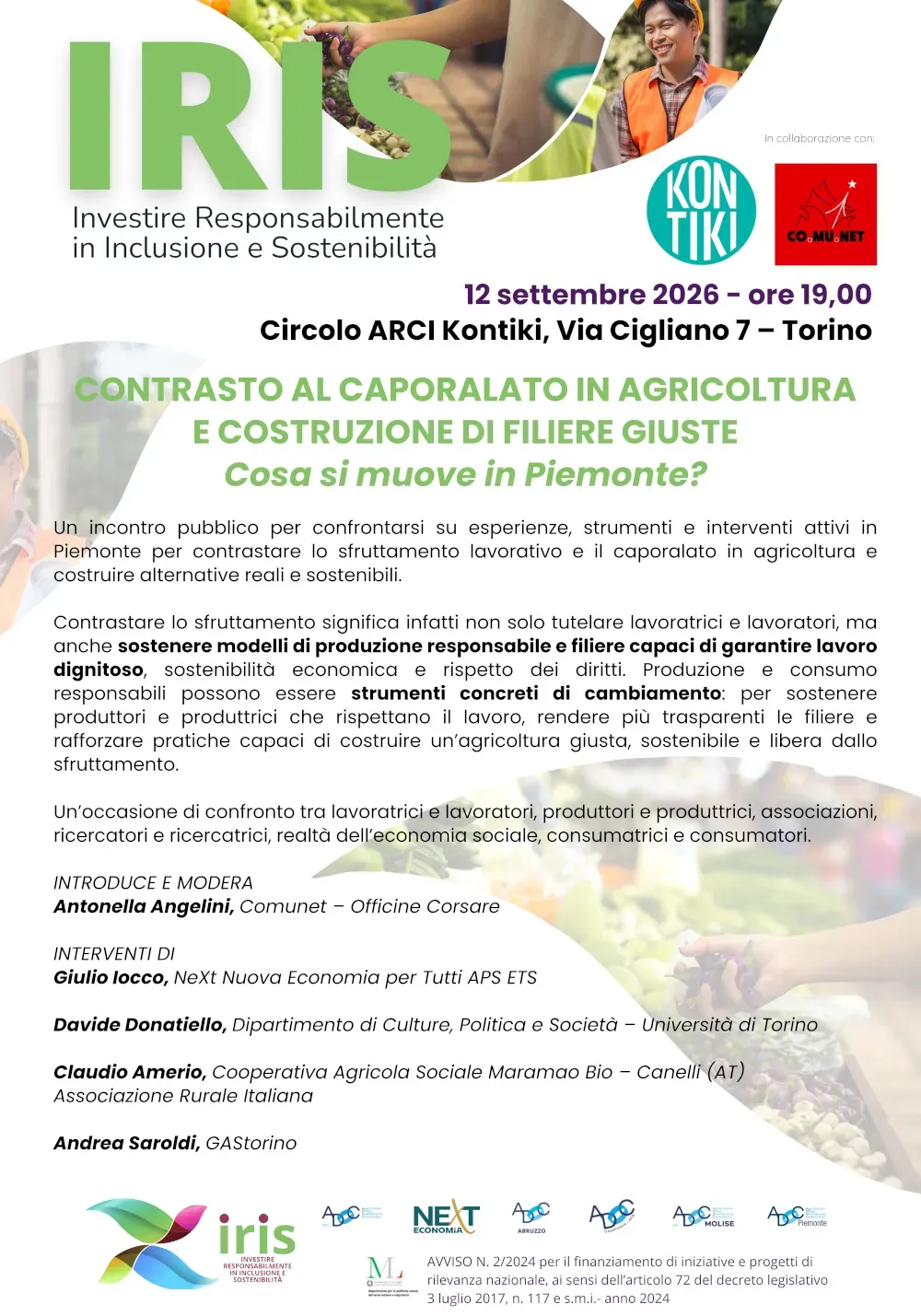 Contrasto al caporalato in agricoltura
