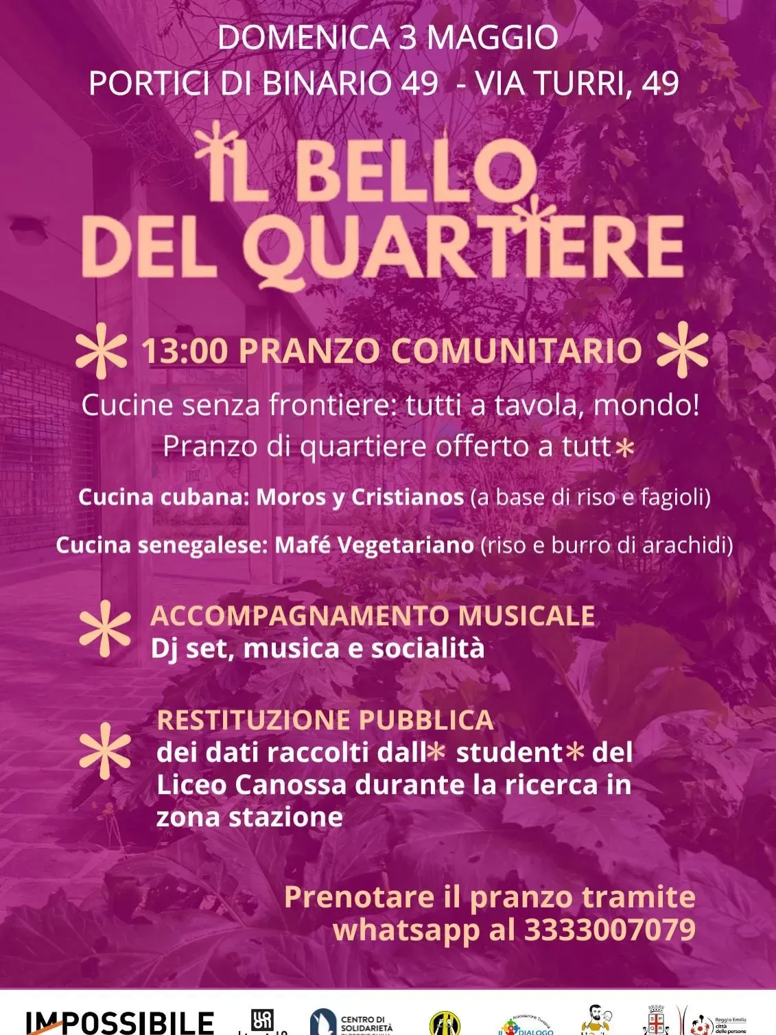 Pranzo di comunità: il bello del quartiere