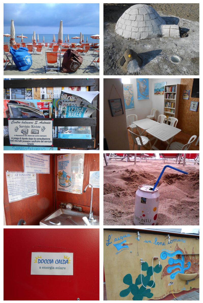 Saluti dalla spiaggia sostenibile