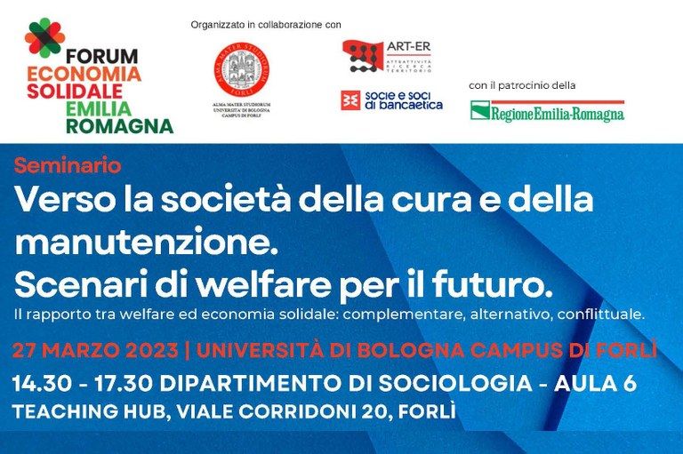 Verso la società della cura e della manutenzione. Scenari di welfare per il futuro.