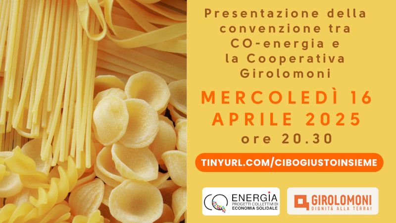 Presentazione della convenzione "Cibo giusto insieme"
