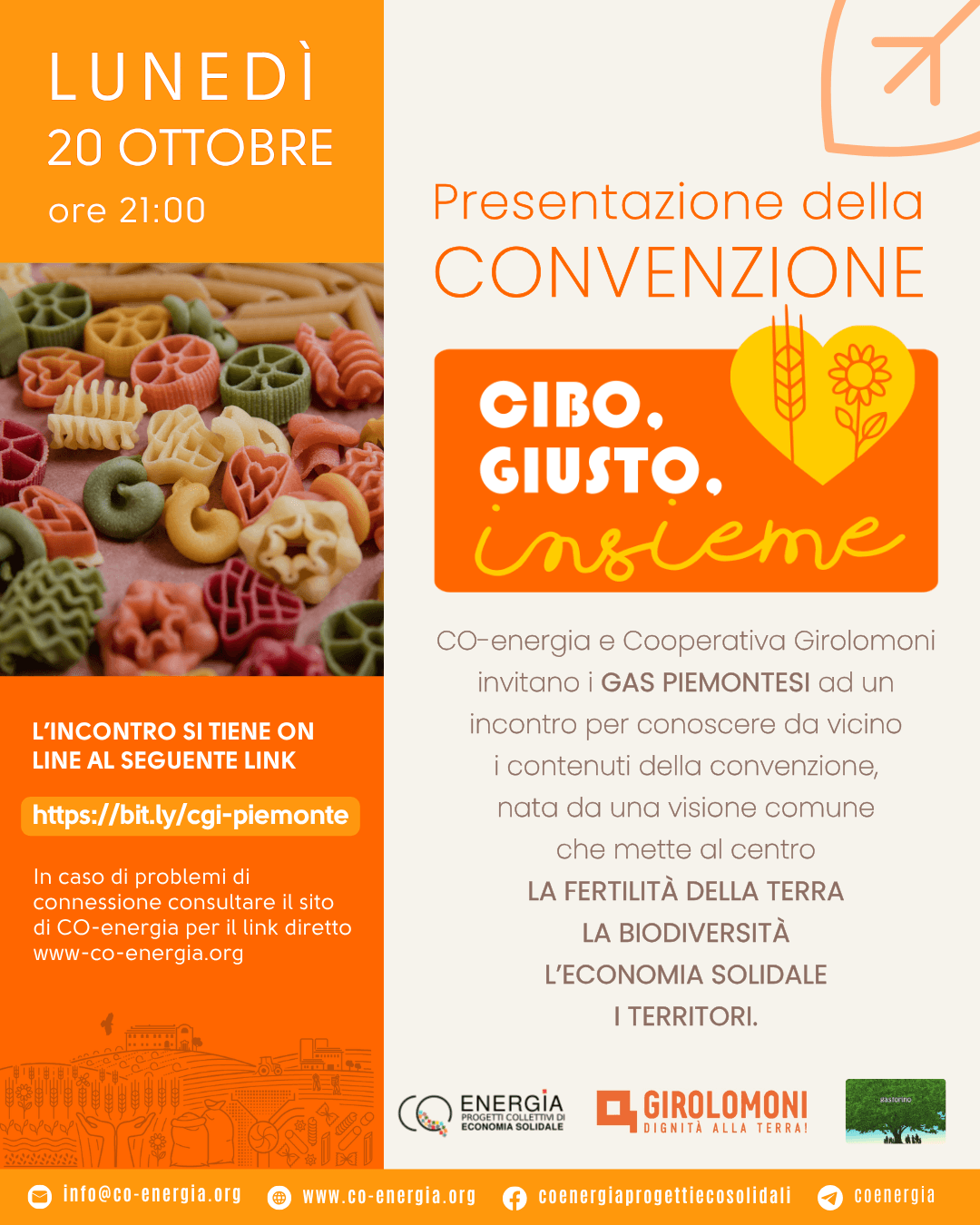 Presentazione Girolomoni e convenzione "Cibo giusto insieme"