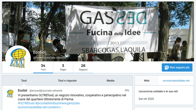 economiasolidale.net approda nel fediverso