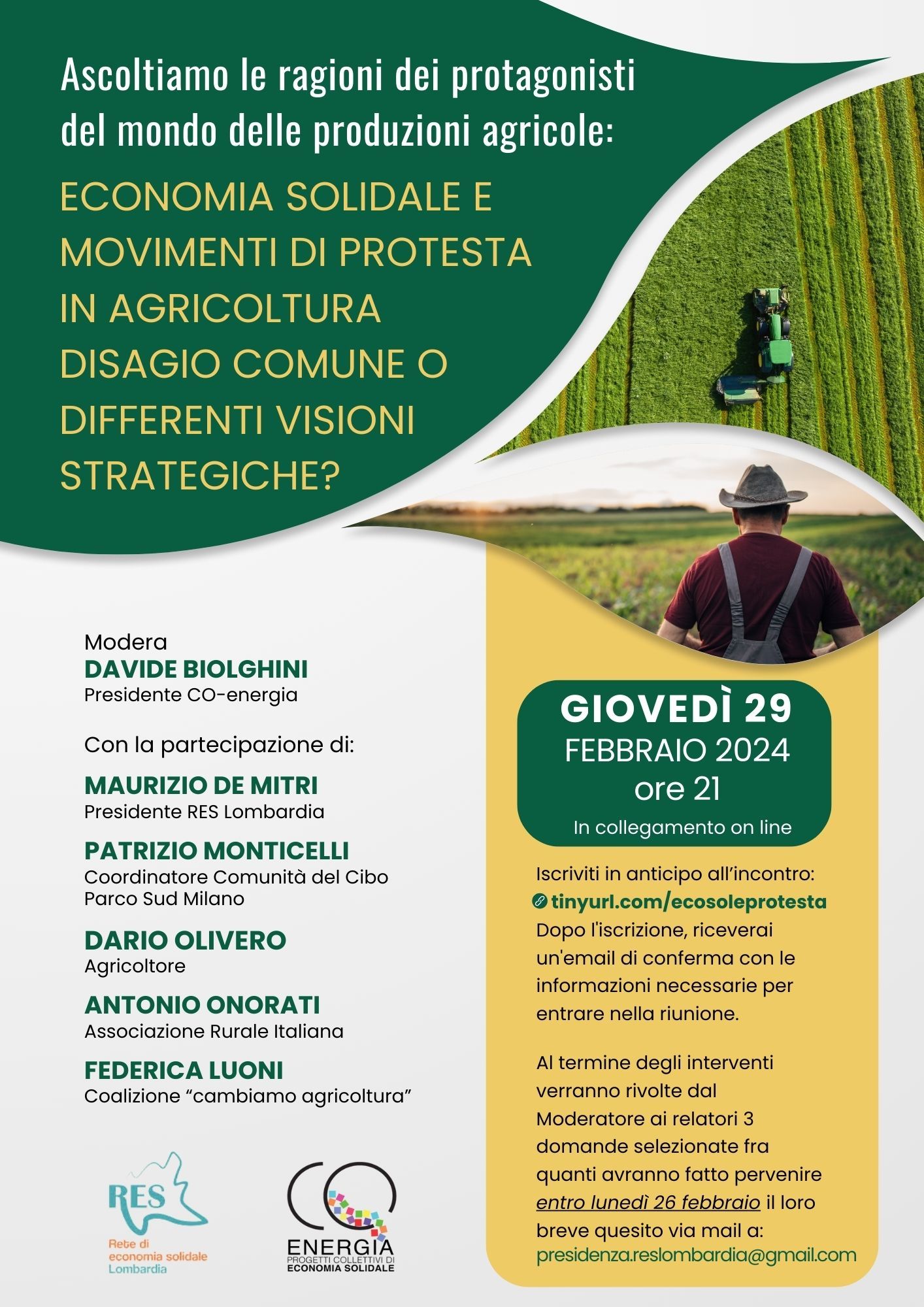 Ascoltiamo le ragioni dei protagonisti del mondo delle produzioni agricole