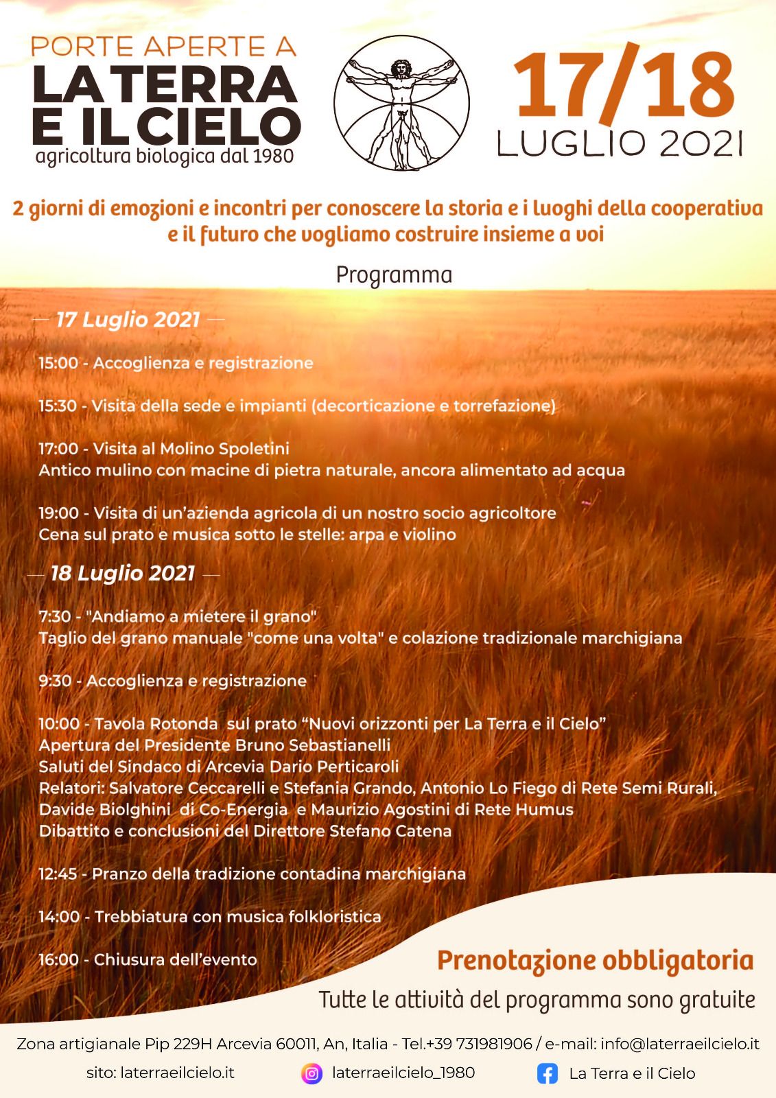 Porte aperte a La Terra e il Cielo