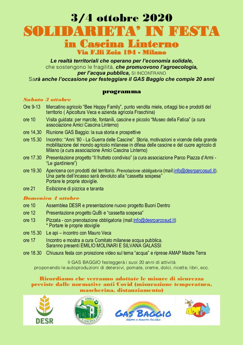 Solidarietà in festa a Milano