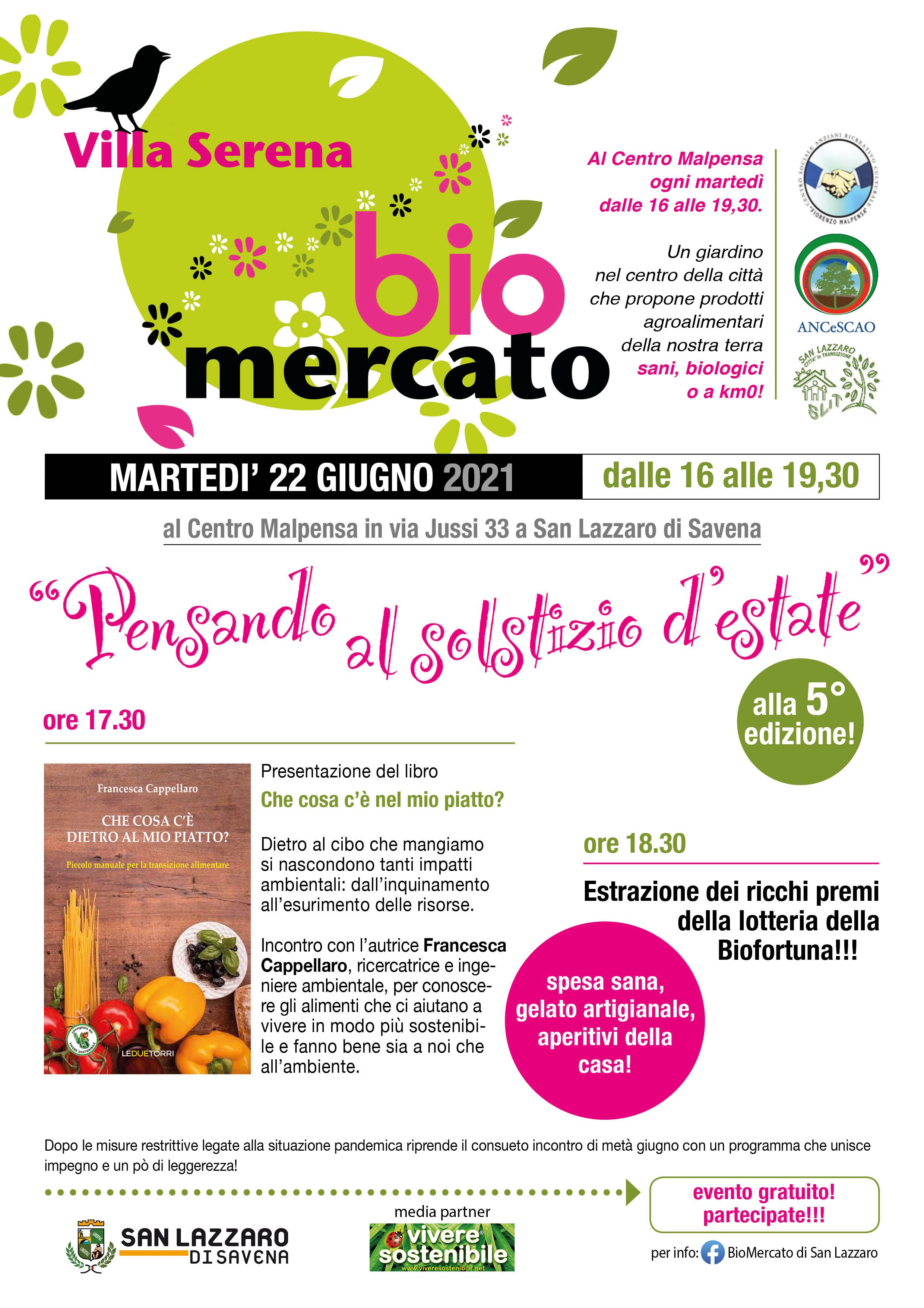 Pensando al solstizio: presentazione del libro "Cosa c'è nel mio piatto"