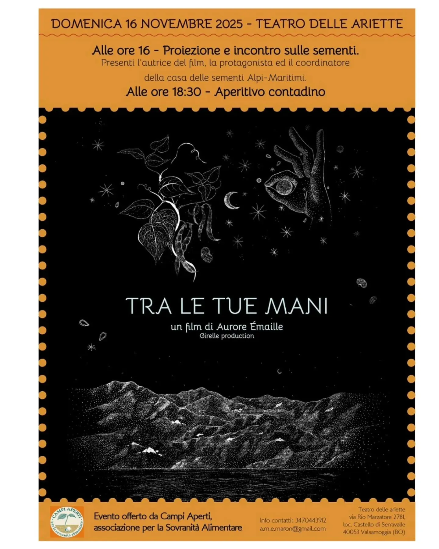 Proiezione "Tra le tue mani" di Aurore Émaille