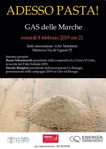 Il patto "Adesso Pasta!" con i Gas marchigiani