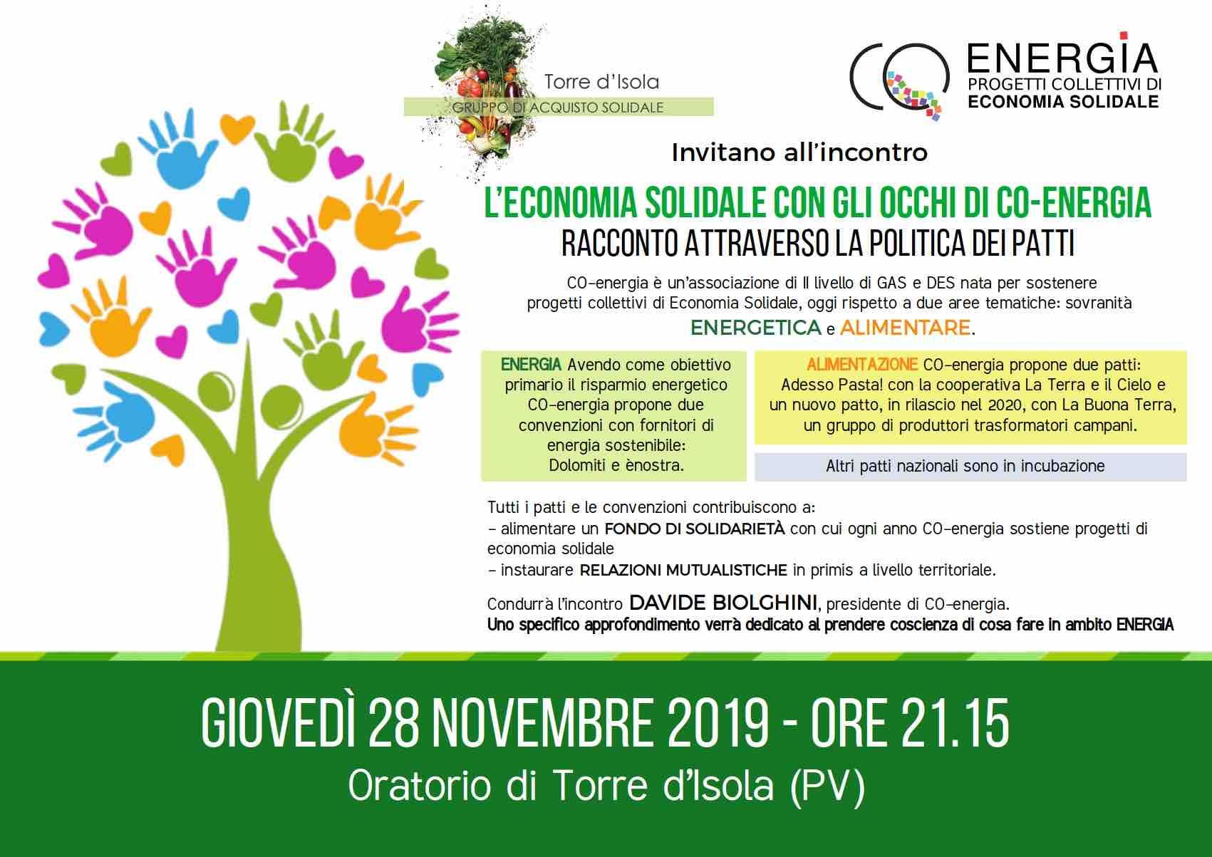 Incontro di CO-energia a Torre d'Isola