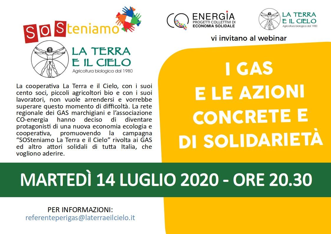 Webinar: I Gas e le azioni concrete e di solidarietà
