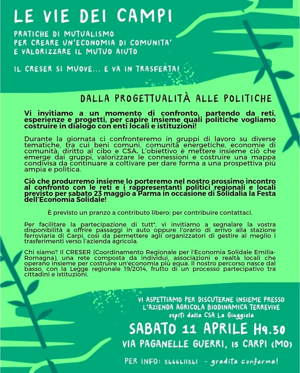 Dalle progettualità alle politiche: Comunità che si e che curano