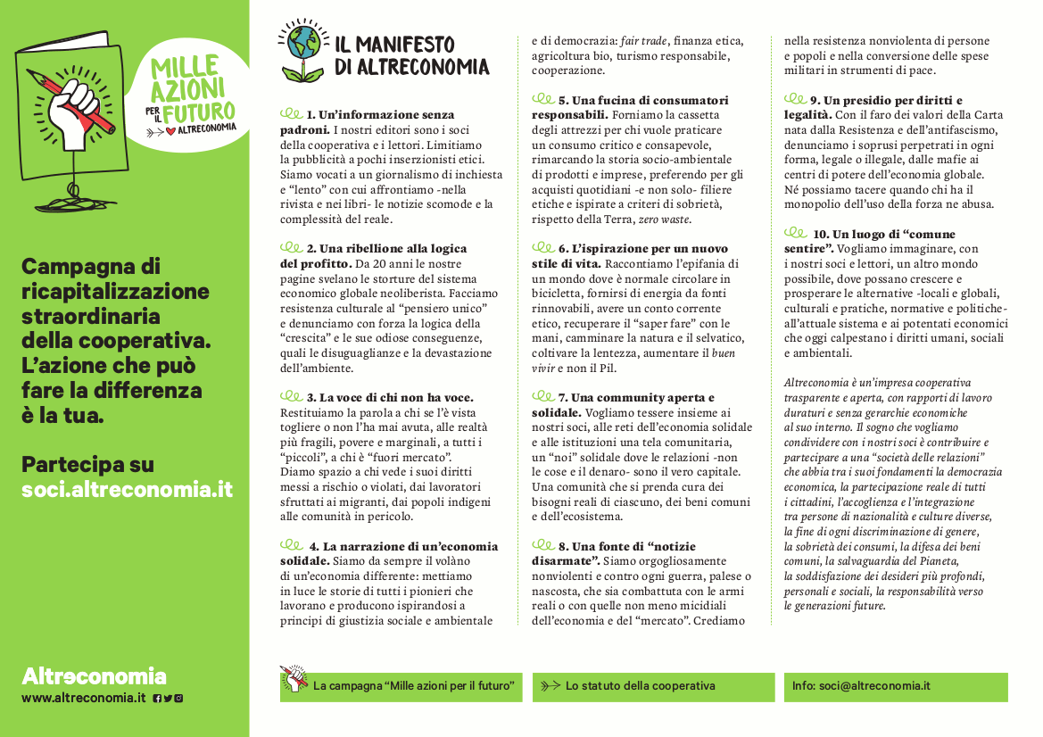 Mille azioni per il futuro