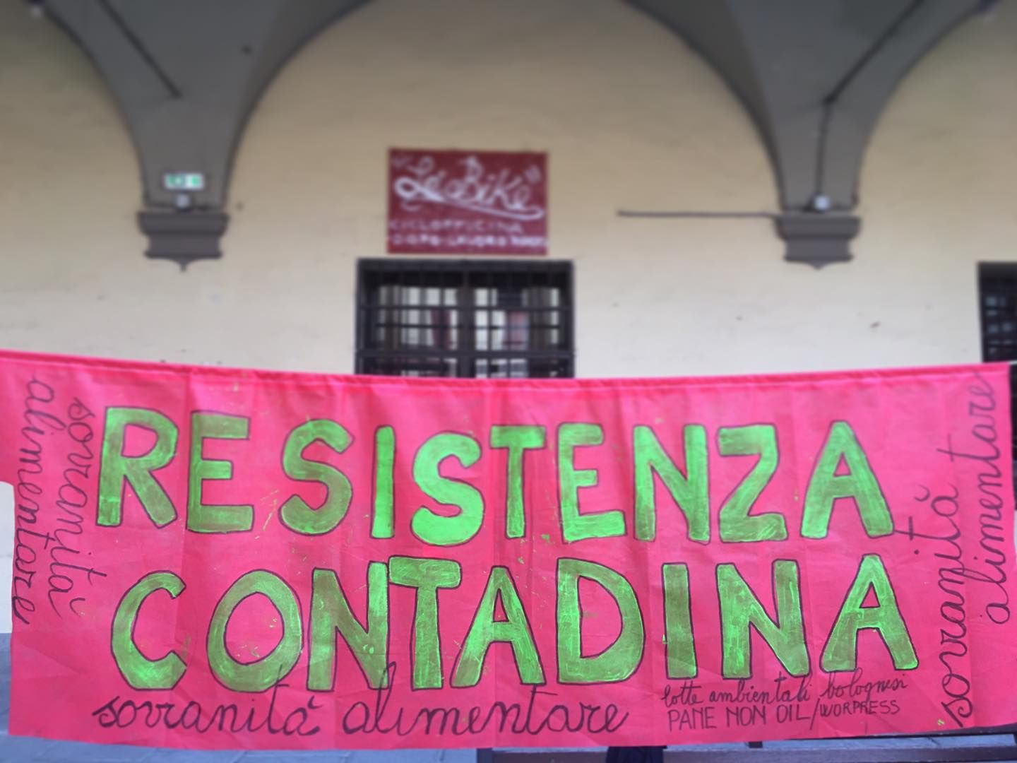 NON IN NOSTRO NOME" ("NOT IN OUR NAMES"). 