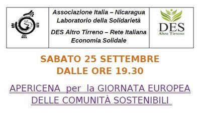 Apericena per le comunità sostenibili