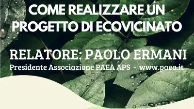 Come realizzare un progetto di ecovicinato