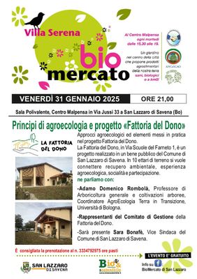 BioMercato: principi di agroecologia e progetto "Fattoria del dono"